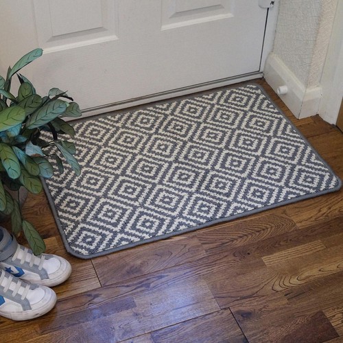 Mighty Mats Geo Soft Loop Mat Light Grey/White Geo