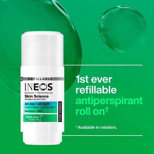 INEOS Skin Science Antiperspirant Deodorant Roll On Geranium & Mint