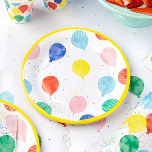 Table Fun Balloon Paper Party Plates