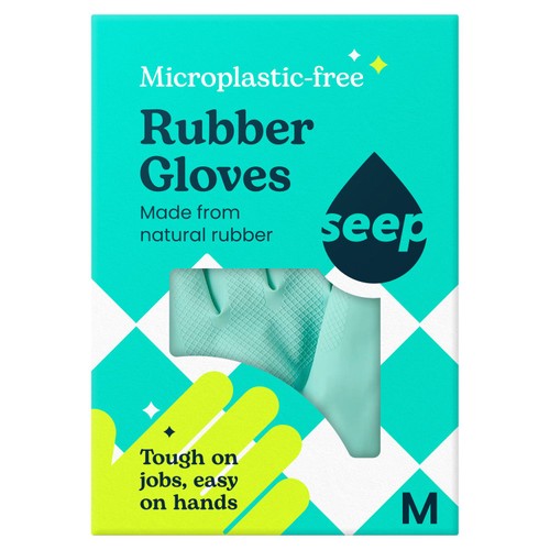 Seep Rubber Gloves Medium Plastic Free