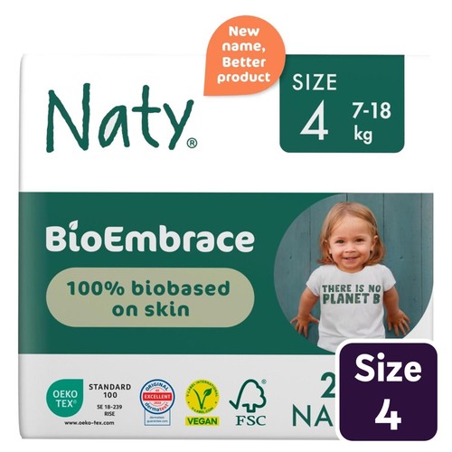 Naty BioEmbrace Nappies Size 4 (7-18kg)