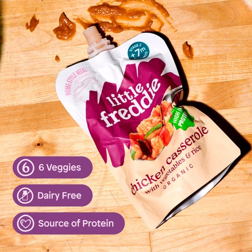 Little Freddie Vegetable & Chicken Casserole Baby Food Pouch 7+ Months