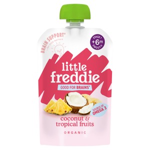 Little Freddie Organic Good for Brains Coconut & Tropical Fruits Pouch 6+ M