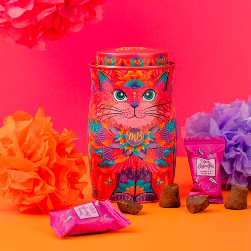 Monty Bojangles Persian Pink Tin Choccy Scoffy Truffles
