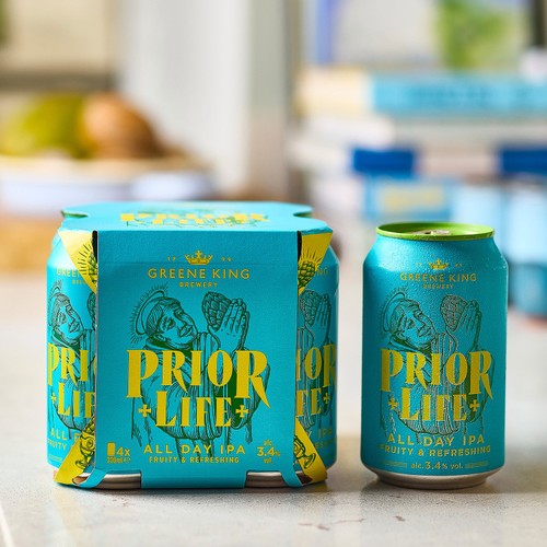 Greene King Prior Life All Day IPA 3.4% ABV Craft Beer Cans