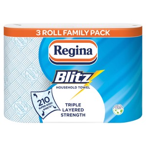 Regina Absorb Kitchen Roll 225 Supersized Sheets 3 Roll