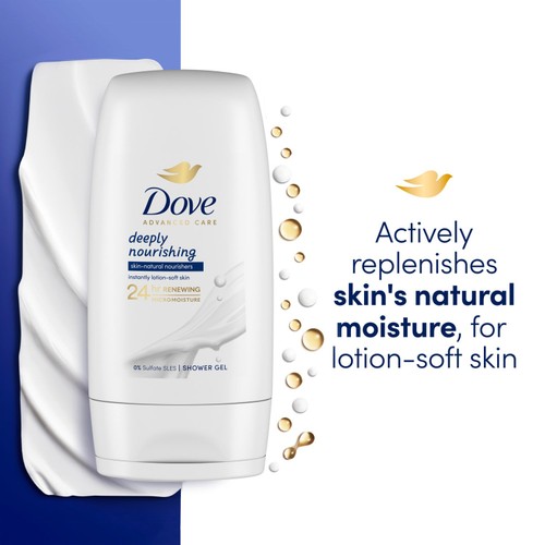 Dove Deeply Nourishing Advanced Care Body Wash Shower Gel Travel Size