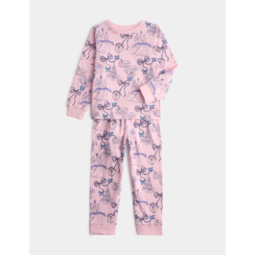 M&S Princess Core Essential LS LL Pyjamas, 4-5 Years, Blue