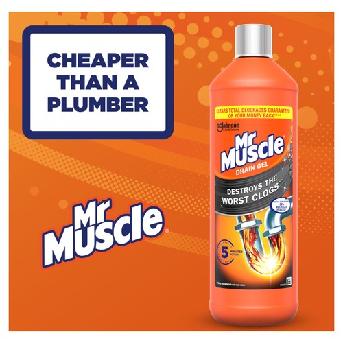 Mr Muscle Power Gel Drain & Sink Unblocker Twin Pack