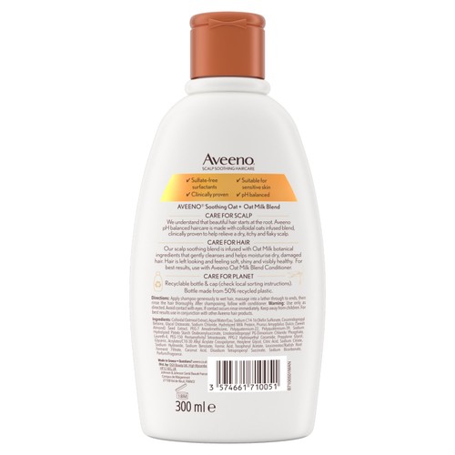 Aveeno Scalp Soothing Daily Moisture Oat Milk Shampoo for Dry Hair