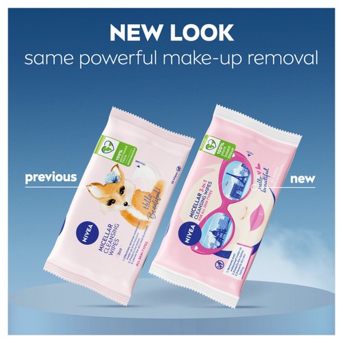 NIVEA Biodegradable 3 in 1 Micellair Micellar Cleansing Face Wipes