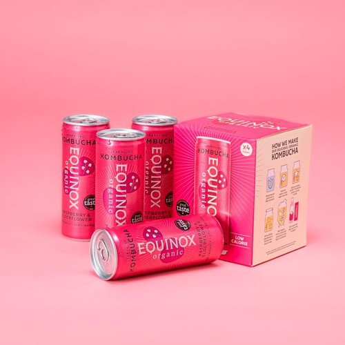 Equinox Organic Raspberry & Elderflower Kombucha