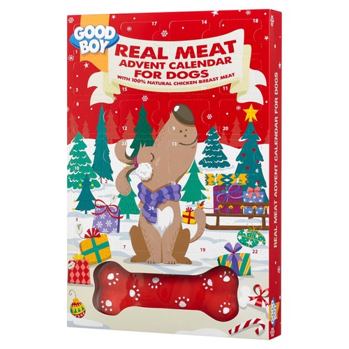 Good Boy Christmas Dog Advent Calendar Meaty Treats & Squeaky Toy