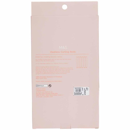 M&S Bloom Accessories Six Piece Heatless Curling Rod Set