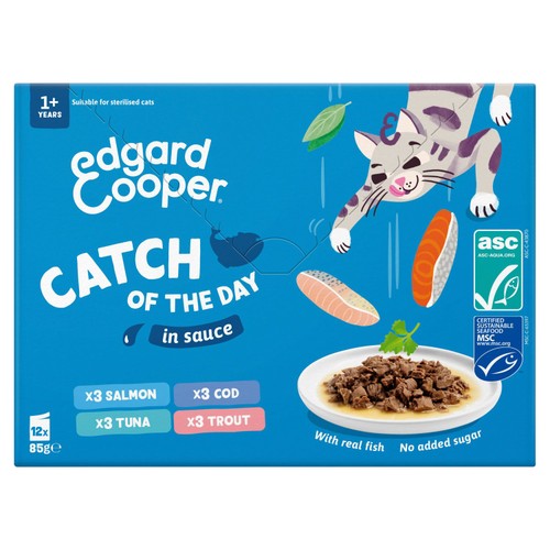 Edgard & Cooper Cat Chunks in Sauce Pouches Catch Multipack