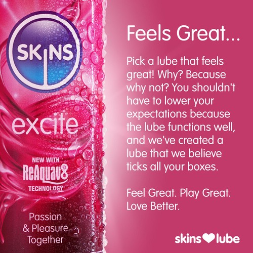 Skins Excite Tingling Water Based Lubricant 