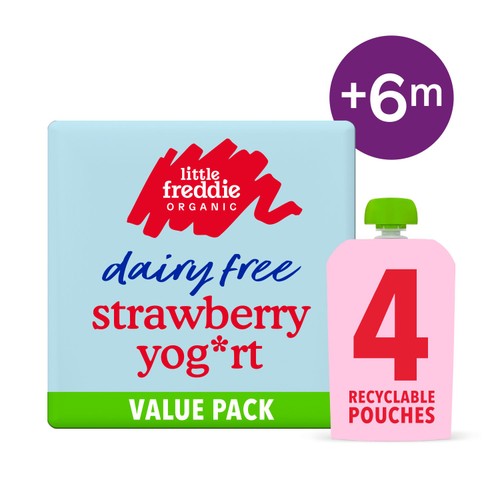 Little Freddie Dairy Free Strawberry Yoghurt Multipack Baby Food Pouch 6+M