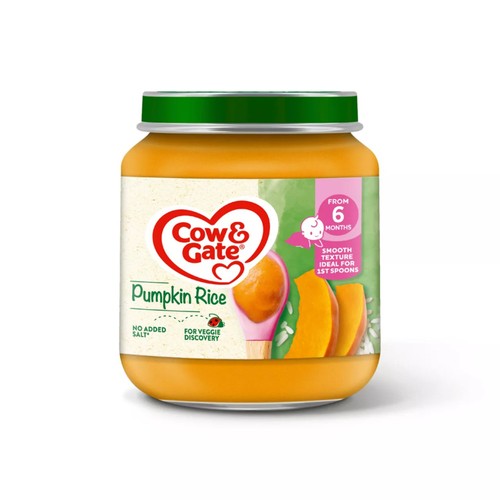 Cow & Gate Pumpkin Rice Baby Food Snack Jar 6+ Months