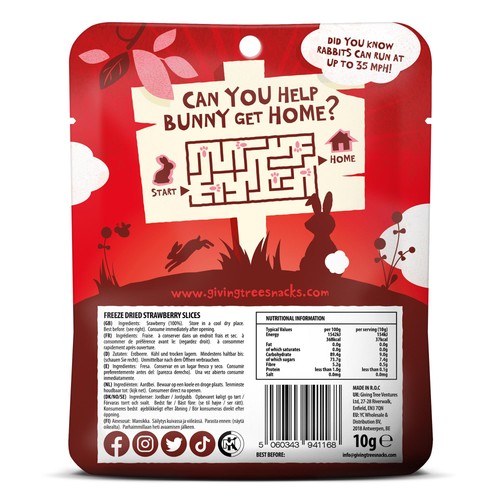 Giving Tree Freeze Dried Strawberry Crispies for Kids