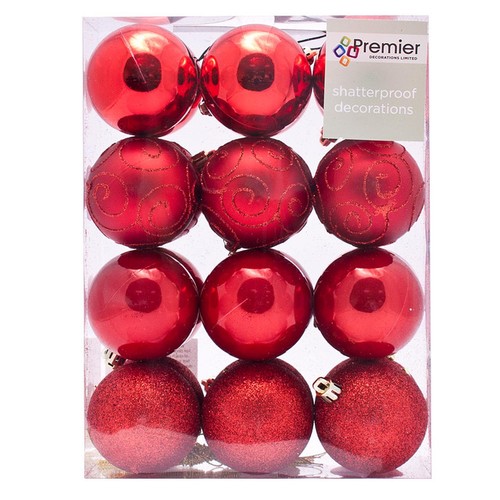Red Christmas Tree Baubles