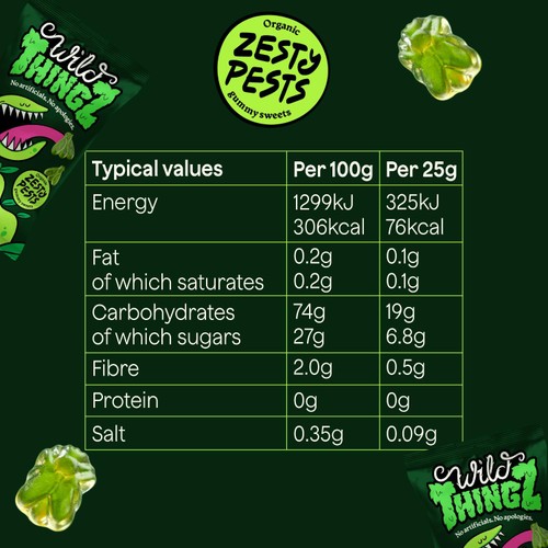 Wild Thingz Organic Sweets Zesty Pests