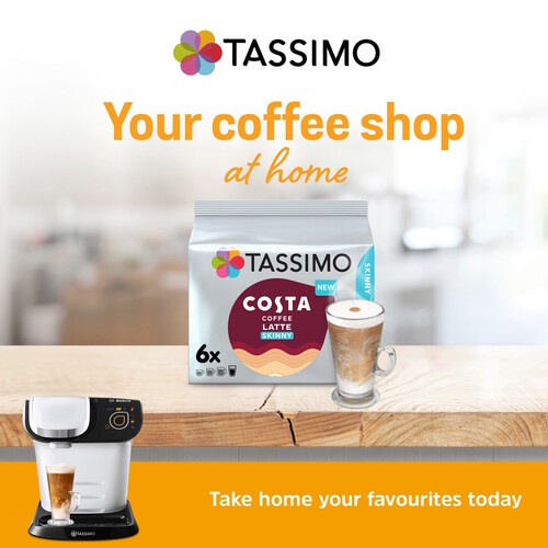 Tassimo Costa Skinny Latte Coffee Pods Ocado