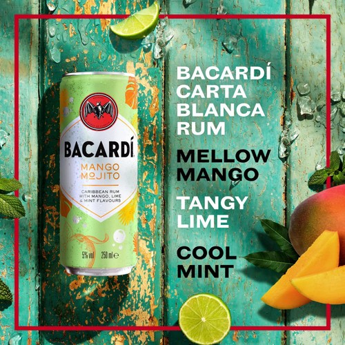 Bacardi Mango Mojito Premix Rum Cocktail