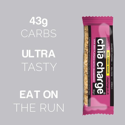 Chia Charge Cranberries Chia Seed Flapjack - no added sugar 