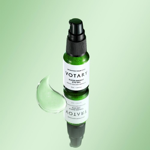 VOTARY - Super Bright Eye Gel, Green Tea and Peptides -15ml