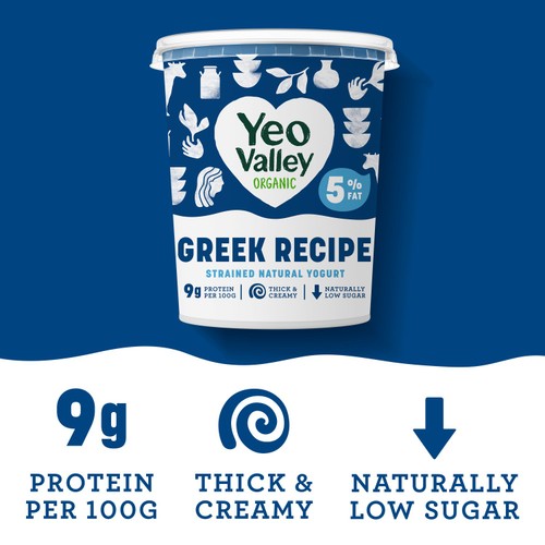 Yeo Valley Organic Greek Recipe 5% Strained Natural Yogurt