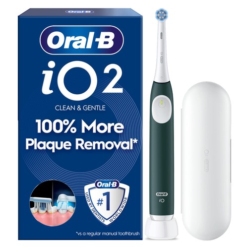 Oral-B iO2 Series Forest Green Electric Toothbrush + Travel Case