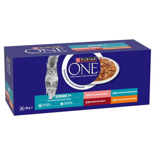 Purina One Senior 7+ Mini Fillets Mixed Selection Wet Cat Food