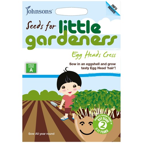 Mr Fothergills Seeds - Johnsons Little Gardeners Egg Heads Cress