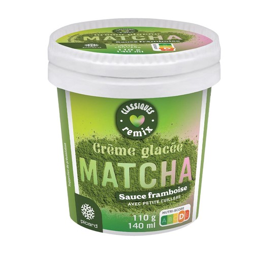 Picard Matcha Green Tea Ice Cream With Raspberry Coulis