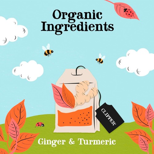 Clipper Organic Fairtrade Restoring Roots Ginger & Turmeric 20 Tea Bags