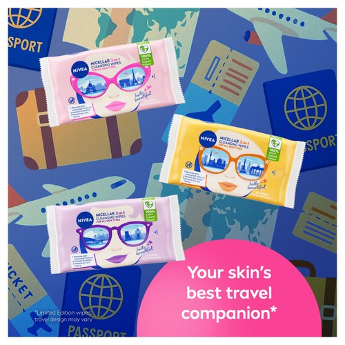 NIVEA Biodegradable 3 in 1 Micellair Micellar Cleansing Face Wipes
