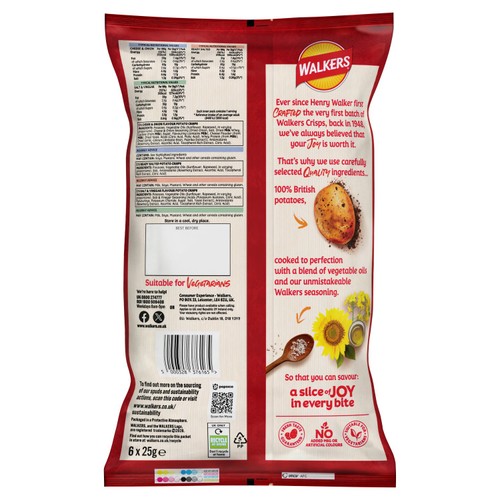 Walkers Classic Variety Multipack Crisps 6x25g