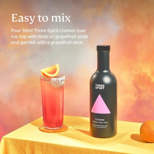 Three Spirit Livener Functional Non-Alcoholic Spirit Alternative