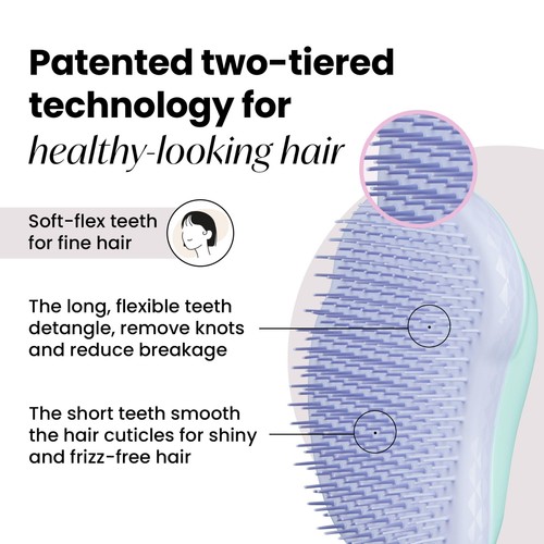 Tangle Teezer Fine and Fragile Detangling Hairbrush, Mint Violet