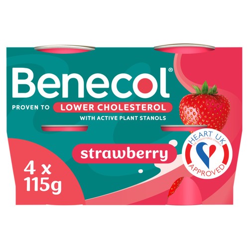 Benecol Cholesterol Lowering Yoghurt Strawberry