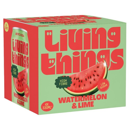 Living Things Watermelon & Lime Biotic Soda