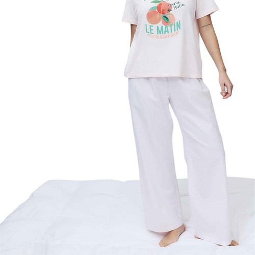 M&S Womens Pure Cotton Pyjama Set, Small, Pink