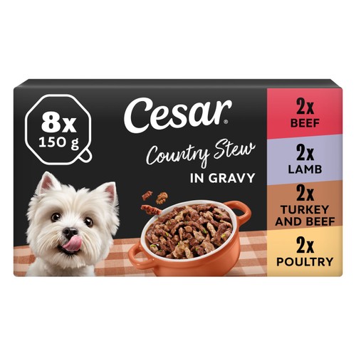 Cesar Country Stew Adult Wet Dog Food Trays Special Selection 