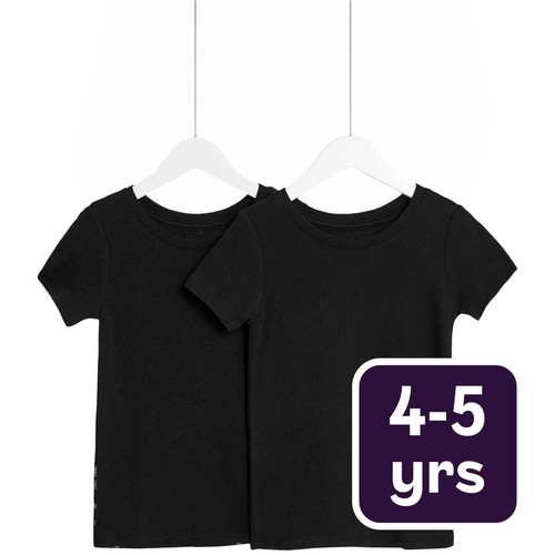 M&S Unisex, Heatgen Thermal Tops, 4-5 Years, Black