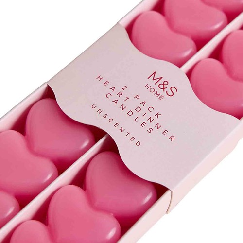 M&S Heart Dinner Candles