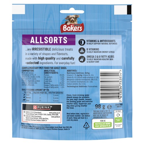 Bakers Allsorts Chicken Beef & Lamb Dog Treats