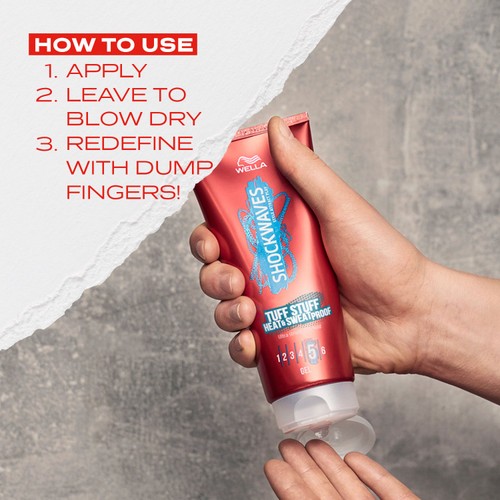Wella Shockwaves Tuff Stuff Heat & Sweat Proof Gel