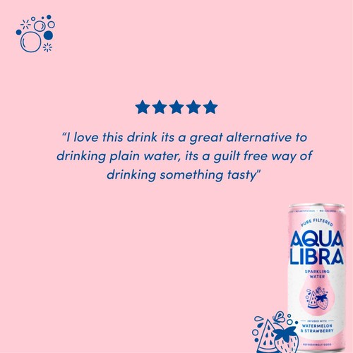 Aqua Libra Watermelon & Strawberry Sparkling Water