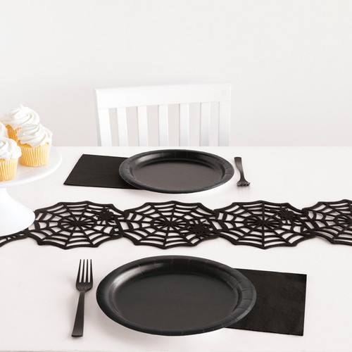 Spider Web Felt Halloween Table Runner