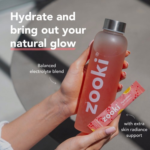 Zooki Electrolytes+ Skin Radiance, Pomegranate Flavour